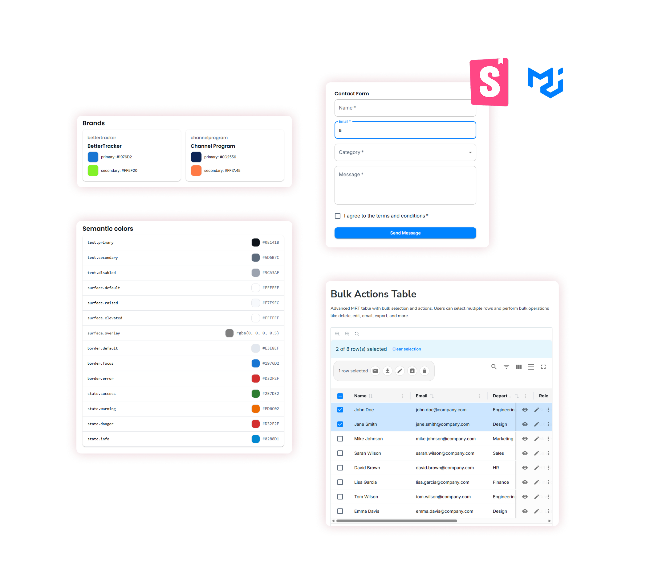 Designed the token architecture powering a multi-brand design system across two live products